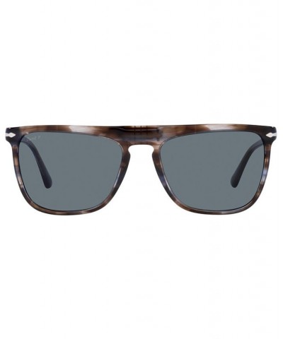 Unisex Polarized Sunglasses PO3225S 56 Striped Blue $39.50 Unisex