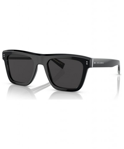 Men's Low Bridge Fit Sunglasses DG4420F52-X Black $104.16 Mens