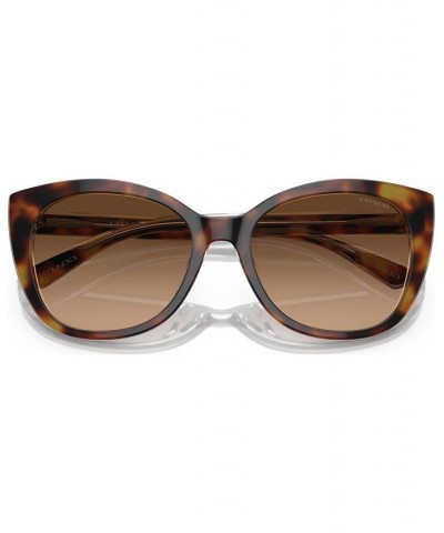 Women's Sunglasses HC8365U55-Y 55 Tortoise/Transparent Beige $31.11 Womens