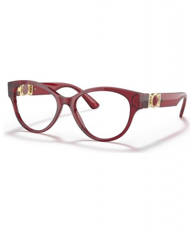 Women's Round Eyeglasses VE3313 Red Transparent $79.24 Womens