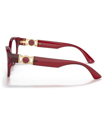 Women's Round Eyeglasses VE3313 Red Transparent $79.24 Womens