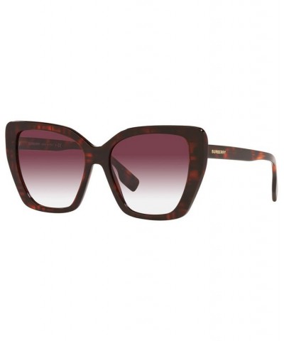 Women's Sunglasses BE4366 TAMSIN 55 Top Check/Striped Brown $40.64 Womens