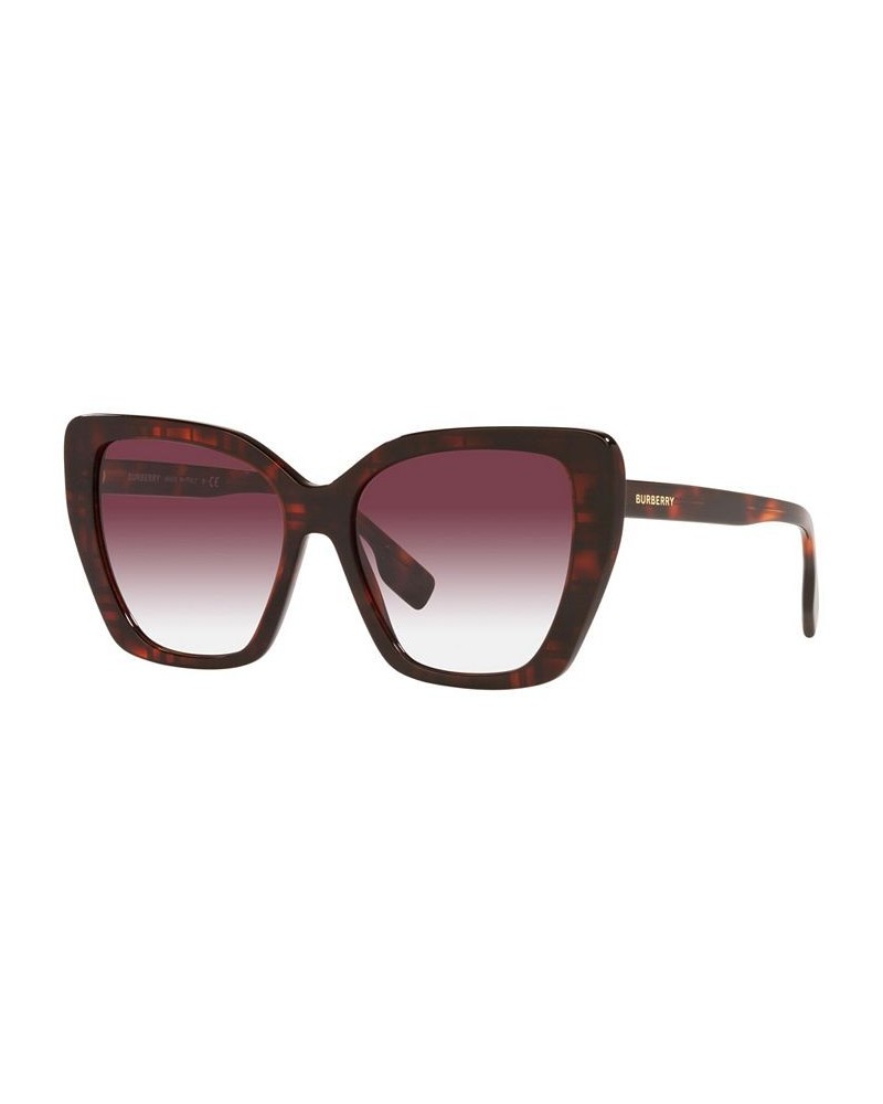 Women's Sunglasses BE4366 TAMSIN 55 Top Check/Striped Brown $40.64 Womens