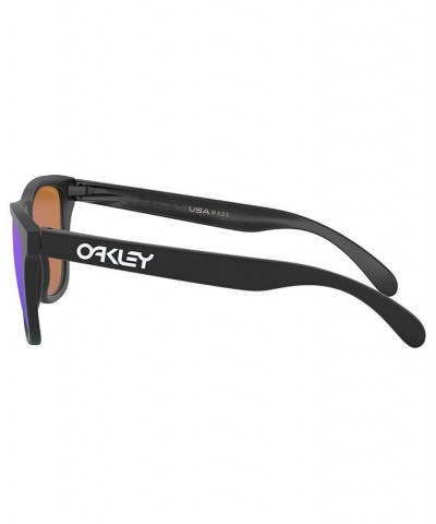 Men's Frogskin Sunglasses OO9013 MATTE BLACK/PRIZM VIOLET $17.28 Mens