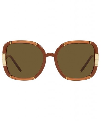 Women's Sunglasses TY9071U 57 Transparent Olive/Olive $15.32 Womens