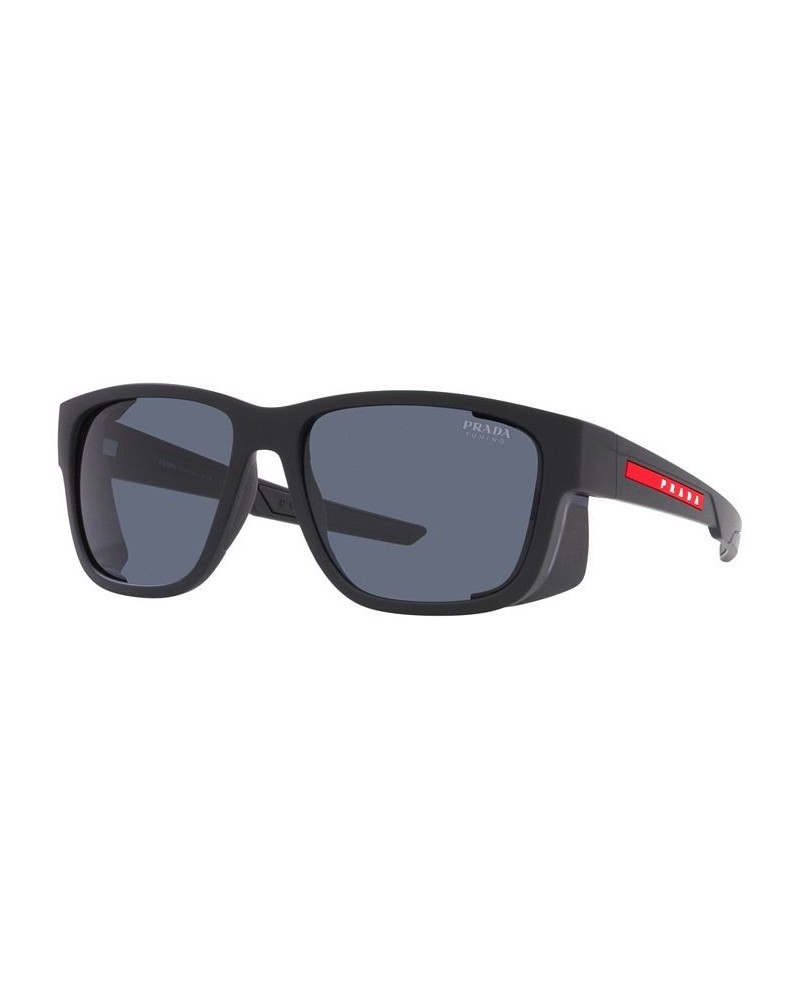 Men's Sunglasses 59 Black Rubber $54.46 Mens