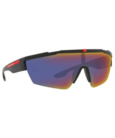 Men's Sunglasses PS 03XS 44 BLACK RUBBER/DARK GREY MIRROR BLUE/RED $88.29 Mens