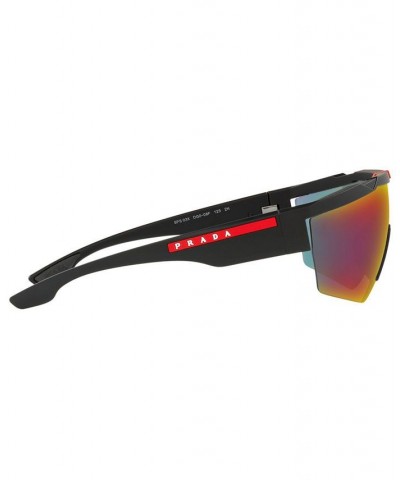 Men's Sunglasses PS 03XS 44 BLACK RUBBER/DARK GREY MIRROR BLUE/RED $88.29 Mens