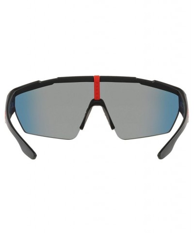 Men's Sunglasses PS 03XS 44 BLACK RUBBER/DARK GREY MIRROR BLUE/RED $88.29 Mens