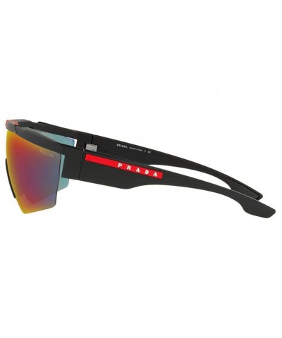 Men's Sunglasses PS 03XS 44 BLACK RUBBER/DARK GREY MIRROR BLUE/RED $88.29 Mens