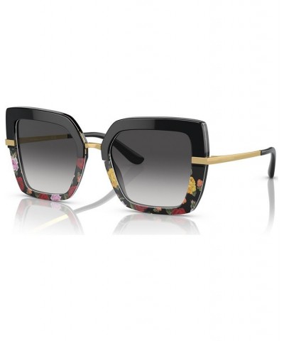 Women's Sunglasses DG437352-Y Black On Winter Flowers Print $107.88 Womens