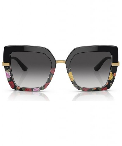 Women's Sunglasses DG437352-Y Black On Winter Flowers Print $107.88 Womens