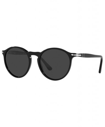 Unisex Polarized Sunglasses PO3285S 52 Black $74.58 Unisex