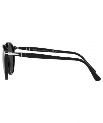 Unisex Polarized Sunglasses PO3285S 52 Black $74.58 Unisex