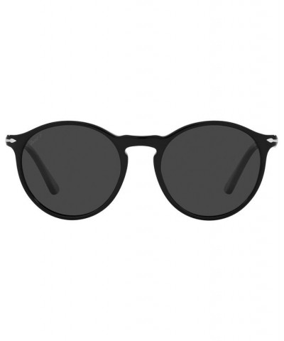 Unisex Polarized Sunglasses PO3285S 52 Black $74.58 Unisex