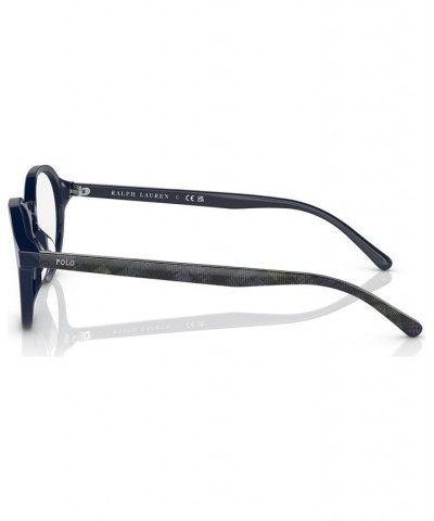 Men's Oval Eyeglasses PH2251U50-O Shiny Navy Blue $47.25 Mens