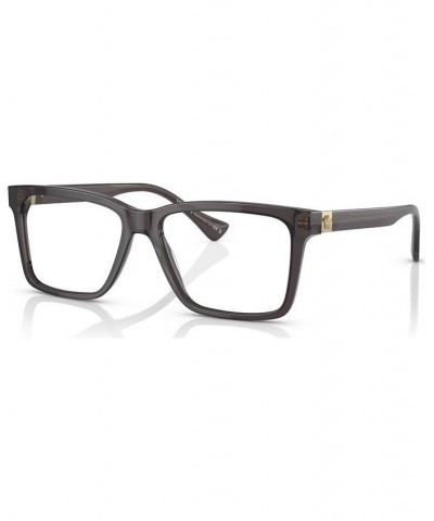 Men's Rectangle Eyeglasses VE332854-O Transparent Plum $38.40 Mens