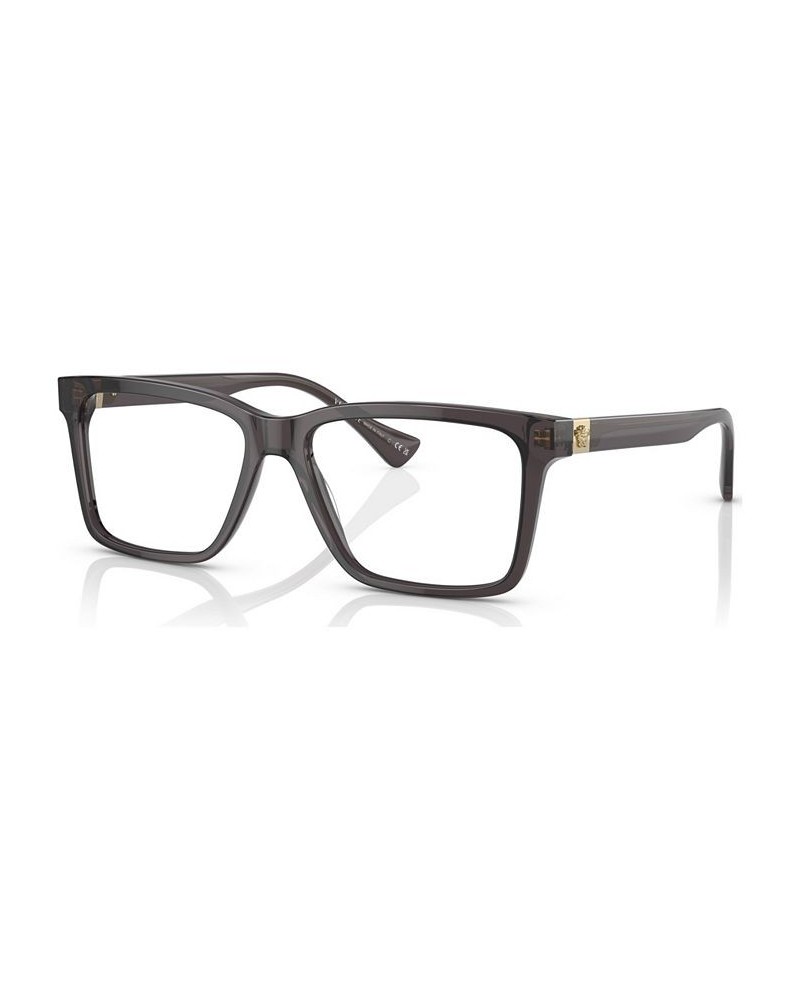 Men's Rectangle Eyeglasses VE332854-O Transparent Plum $38.40 Mens