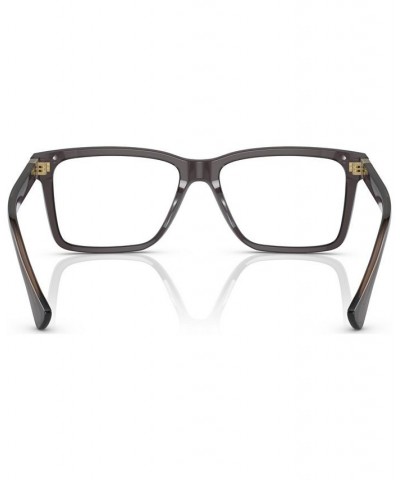 Men's Rectangle Eyeglasses VE332854-O Transparent Plum $38.40 Mens