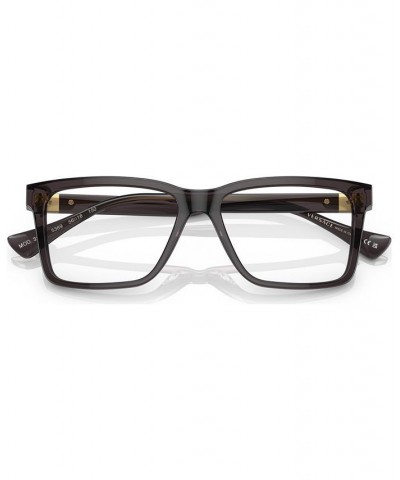 Men's Rectangle Eyeglasses VE332854-O Transparent Plum $38.40 Mens