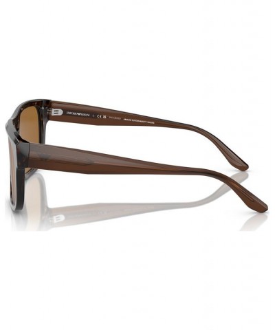 Men's Polarized Sunglasses EA4197 Havana $59.36 Mens