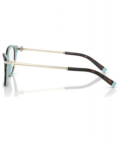 Women's Cat Eye Eyeglasses TF2223B52-O Havana on Tiffany Blue $77.14 Womens