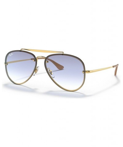 Unisex Sunglasses RB3584N 58 BLAZE AVIATOR Gold - Blue/Size 61 $52.00 Unisex