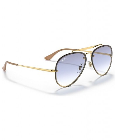 Unisex Sunglasses RB3584N 58 BLAZE AVIATOR Gold - Blue/Size 61 $52.00 Unisex