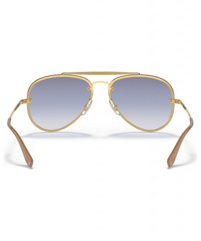 Unisex Sunglasses RB3584N 58 BLAZE AVIATOR Gold - Blue/Size 61 $52.00 Unisex