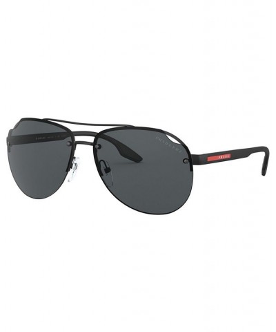 Men's Sunglasses PS 52VS 61 MATTE GUNMETAL/DARK GREY MIRROR BLUE/RED $37.49 Mens