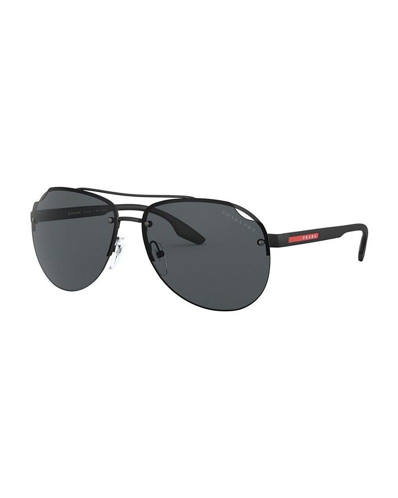 Men's Sunglasses PS 52VS 61 MATTE GUNMETAL/DARK GREY MIRROR BLUE/RED $37.49 Mens