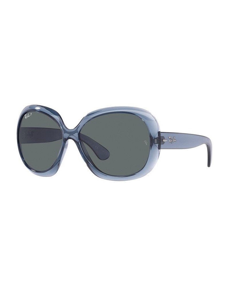 Women's Polarized Sunglasses RB4098 JACKIE OHH II 60 Transparent Blue $21.78 Womens