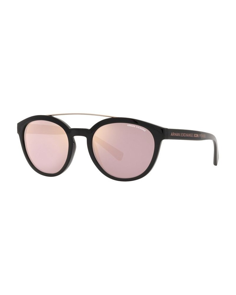 Unisex Sunglasses AX4118S 54 Shiny Black $13.12 Unisex