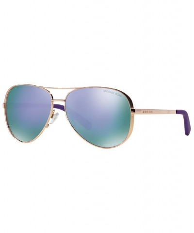 CHELSEA Sunglasses MK5004 GOLD PINK/PURPLE MIRROR $27.72 Unisex