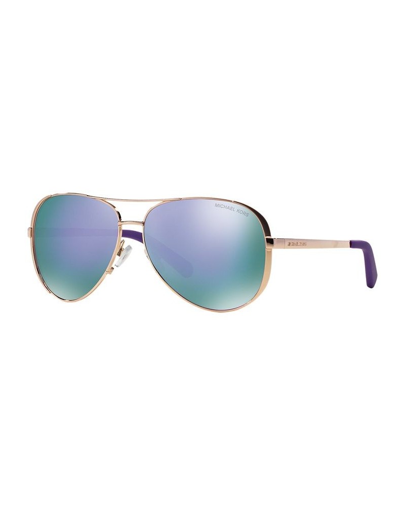 CHELSEA Sunglasses MK5004 GOLD PINK/PURPLE MIRROR $27.72 Unisex