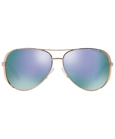 CHELSEA Sunglasses MK5004 GOLD PINK/PURPLE MIRROR $27.72 Unisex