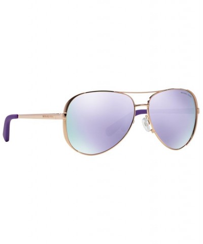 CHELSEA Sunglasses MK5004 GOLD PINK/PURPLE MIRROR $27.72 Unisex