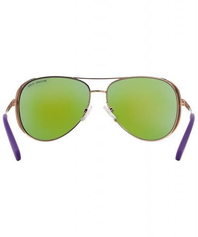 CHELSEA Sunglasses MK5004 GOLD PINK/PURPLE MIRROR $27.72 Unisex