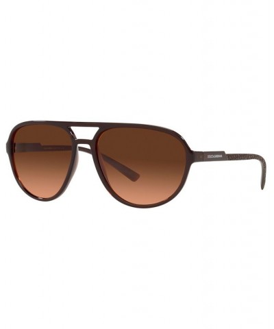 Men's Sunglasses DG6150 60 TRANSPARENT TOBACCO/ORANGE GRADIENT BROWN $34.06 Mens