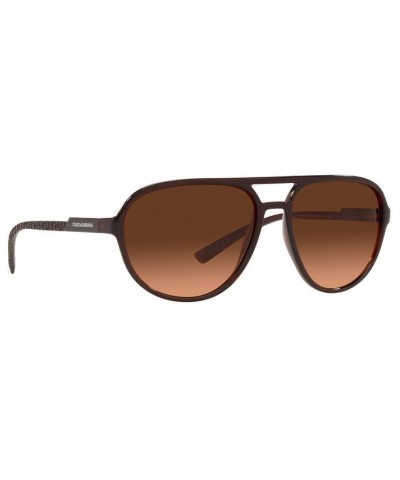 Men's Sunglasses DG6150 60 TRANSPARENT TOBACCO/ORANGE GRADIENT BROWN $34.06 Mens