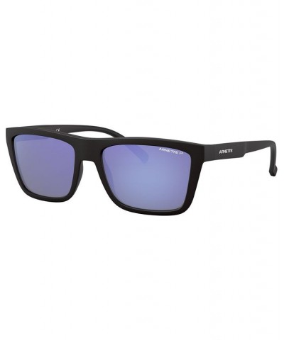 Men's Polarized Sunglasses AN4262 MATTE BLACK/POLAR DARK GREY MIRROR WATER $25.38 Mens