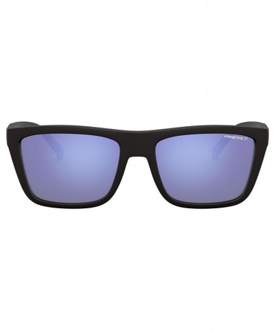 Men's Polarized Sunglasses AN4262 MATTE BLACK/POLAR DARK GREY MIRROR WATER $25.38 Mens