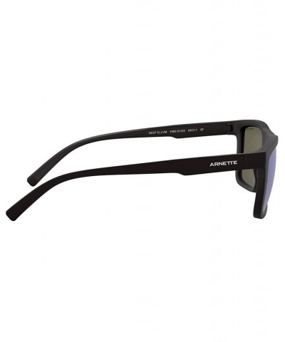 Men's Polarized Sunglasses AN4262 MATTE BLACK/POLAR DARK GREY MIRROR WATER $25.38 Mens