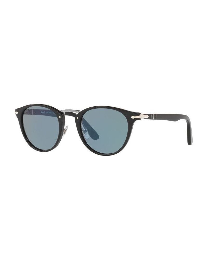 Sunglasses PO3108S 49 BLACK / LIGHT BLUE $40.20 Unisex