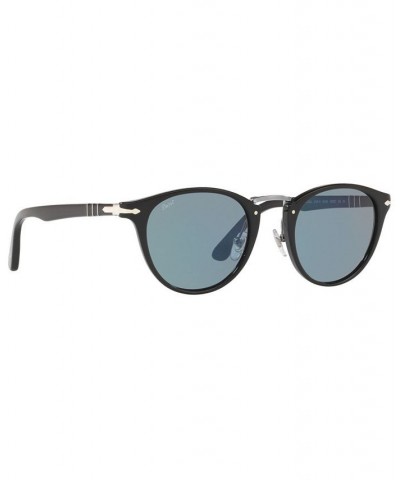 Sunglasses PO3108S 49 BLACK / LIGHT BLUE $40.20 Unisex