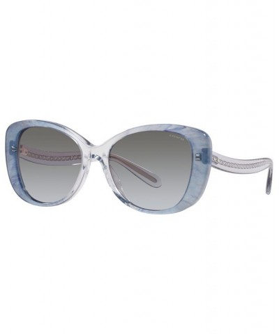 Women's Sunglasses HC8322 54 Transparent Blue Ombre $22.22 Womens