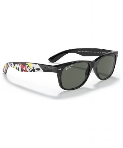 Disney Unisex Polarized Sunglasses RB2132 NEW WAYFARER BLACK/POLAR GREY $35.70 Unisex