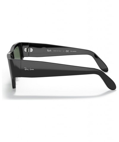 Unisex Polarized Sunglasses RB2187 SHINY BLACK/GREEN POLAR $49.35 Unisex