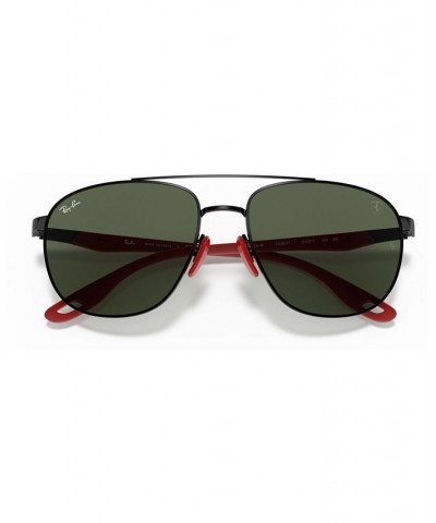 Men's Sunglasses RB3659M Scuderia Ferrari Collection 57 BLACK/DARK GREEN $24.05 Mens