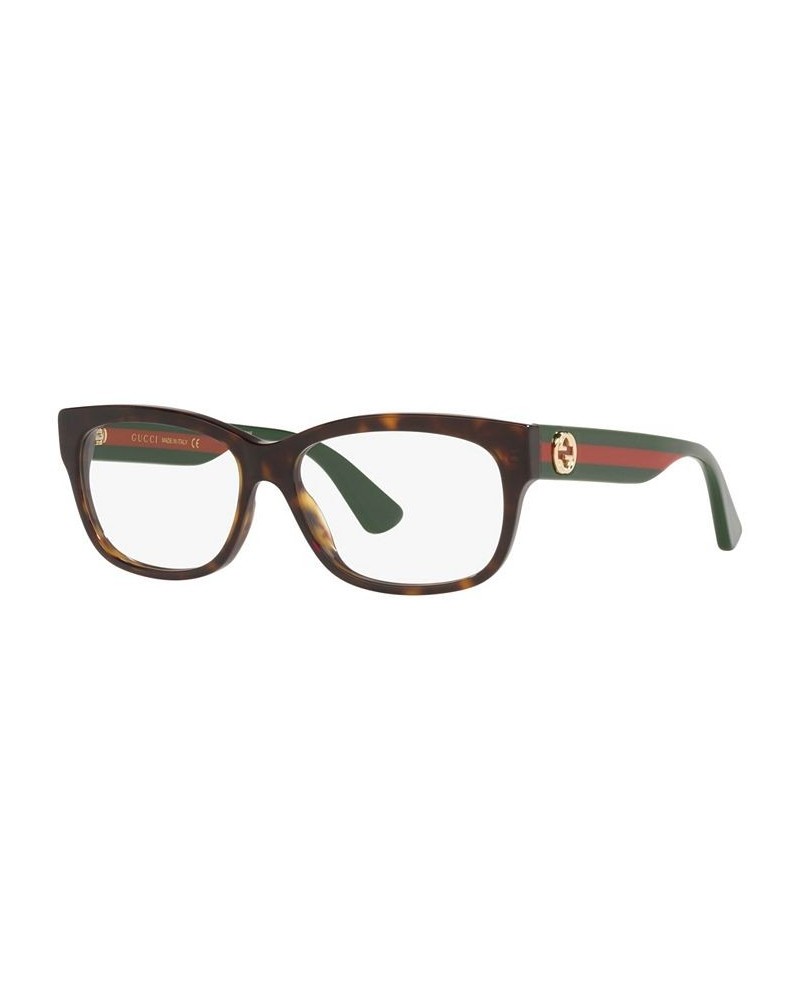 GG0278O Women's Rectangle Eyeglasses Brown $126.15 Womens